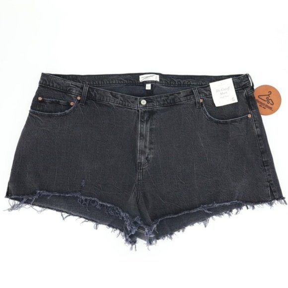 ABERCROMBIE & FITCH CURVE LOVE THE CUTOFF HIGH RISE SHORTS - Picture 1 of 5